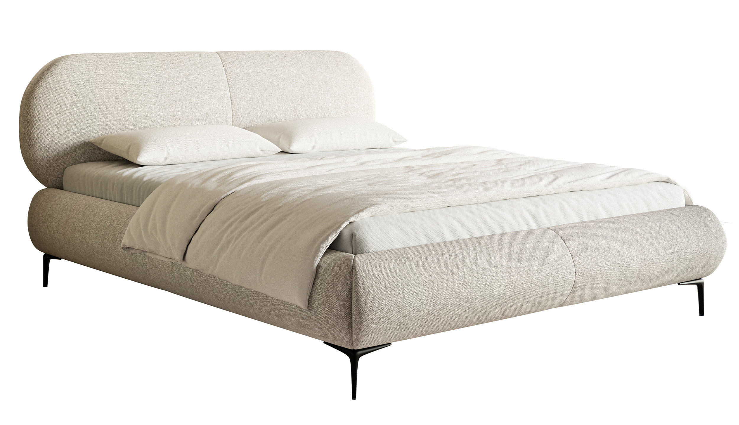 UPHOLSTERED BED 160CM OVALLE