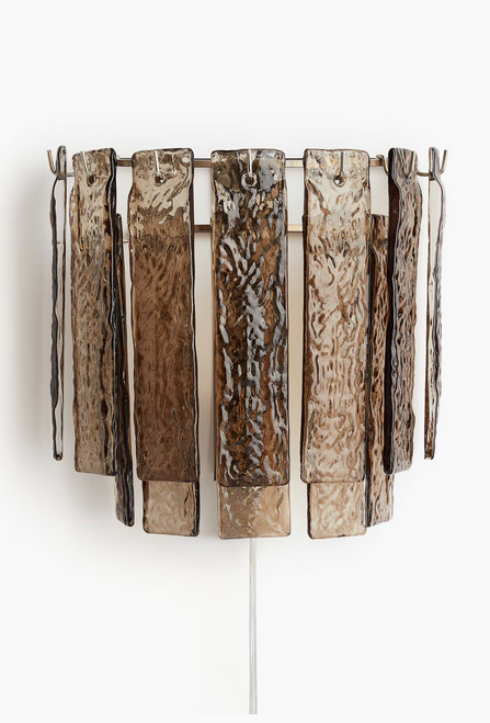 METAL AND GLASS WALL LAMP HM